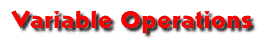 Variable Operations