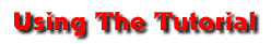 Using the Tutorial